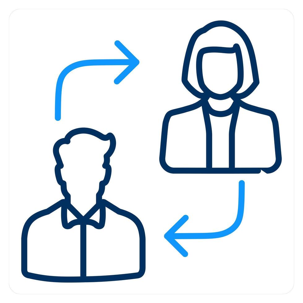 Duties Transfer and exchange icon concept vector