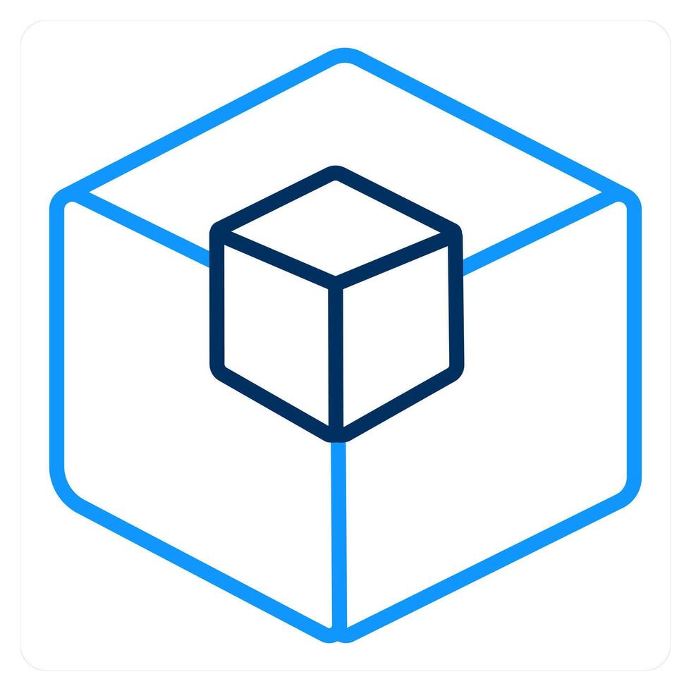 3D Model and cube icon concept vector