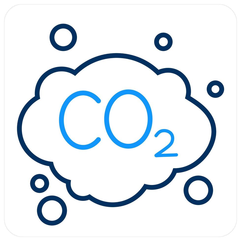 CO2 and green energy icon concept vector