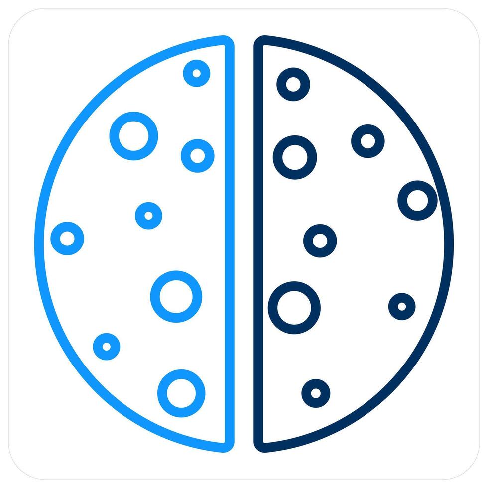 First lunar quarter eclips and astronomy icon concept vector