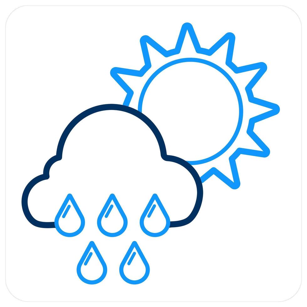Rainy Day and rain icon concept vector