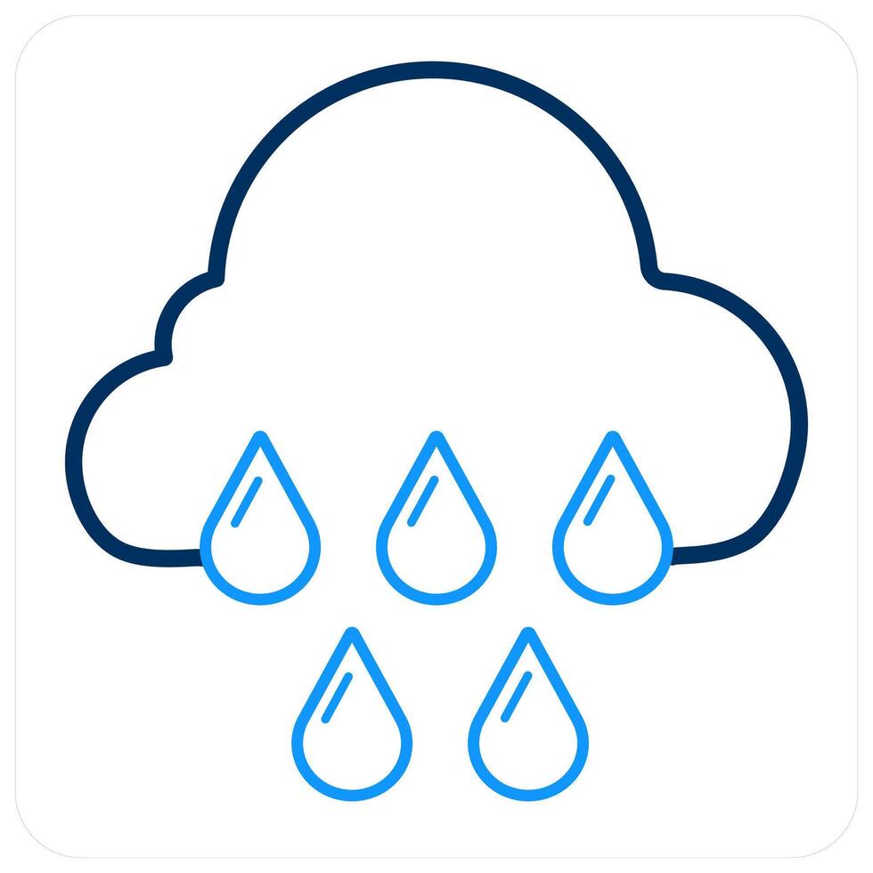 Rainy Season and rainy day icon concept vector