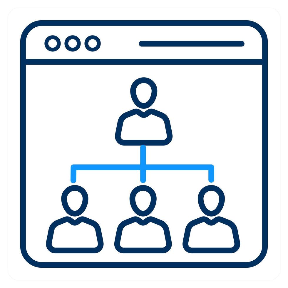 Hierarchy and team icon concept vector