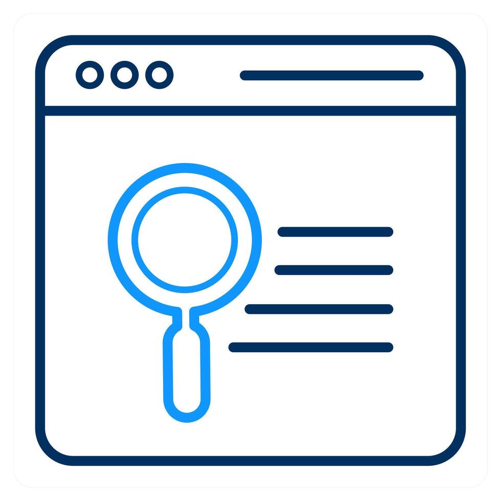 Search Web Page and screen icon concept vector