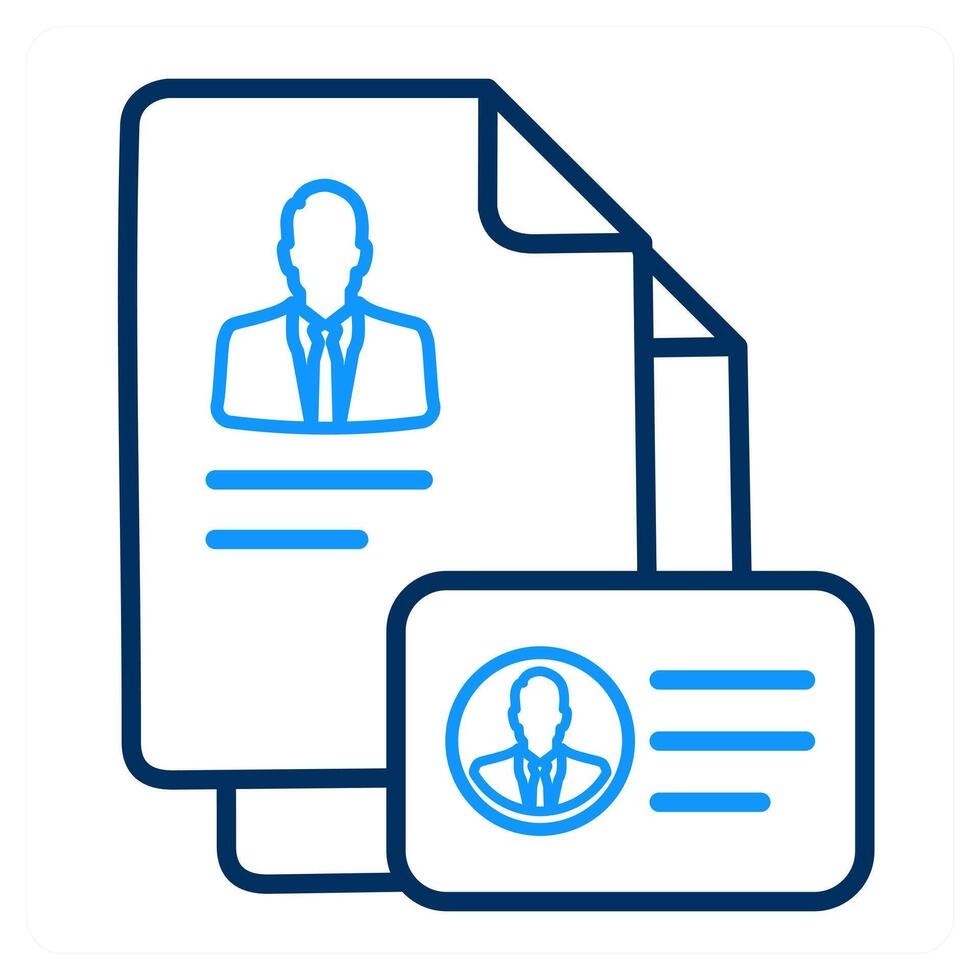 Identification Card and user icon concept vector