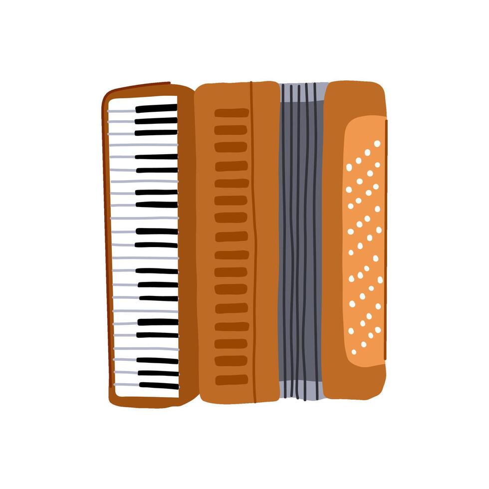 reeds accordion cartoon illustration vector