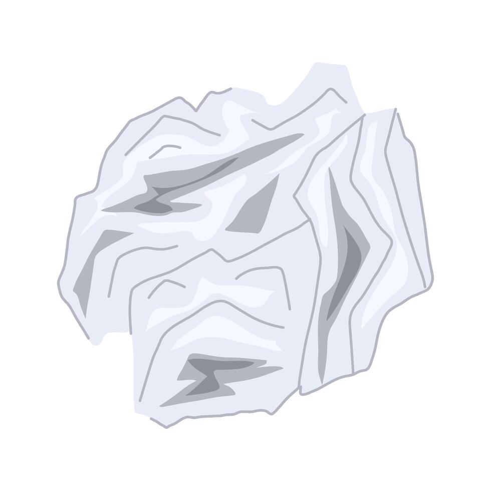 waste crumpled paper balls cartoon illustration vector