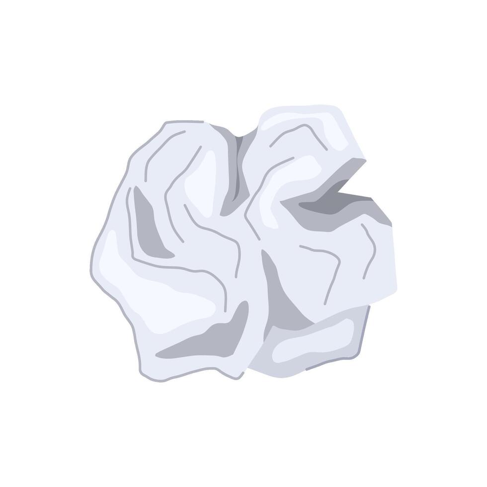garbage crumpled paper balls cartoon illustration vector