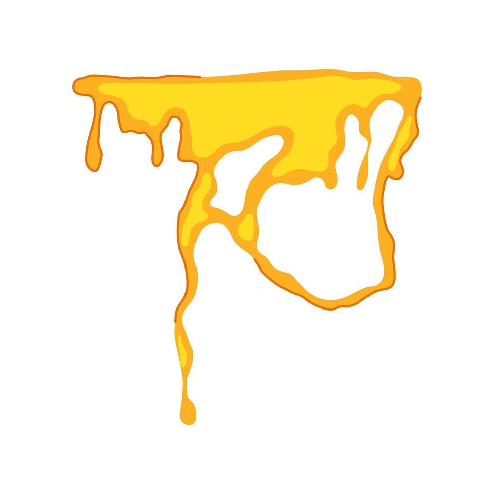 spill dripping oil stain cartoon illustration vector