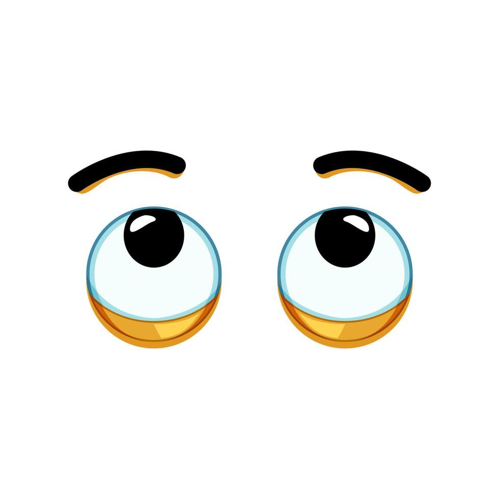 blink eye emotions cartoon illustration vector