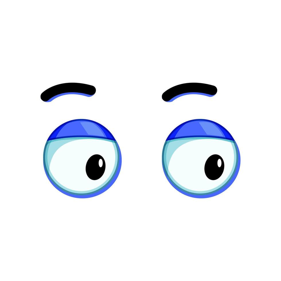 sadness eye emotions cartoon illustration vector