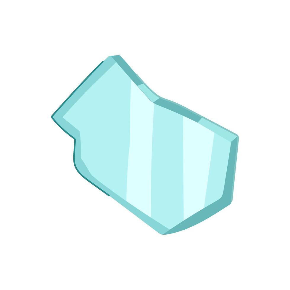 fracture glass broken shard cartoon illustration vector