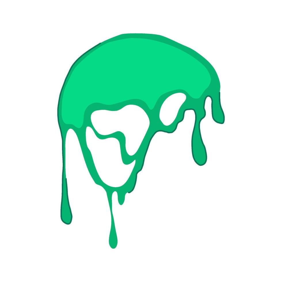 flow melted circle cartoon illustration vector