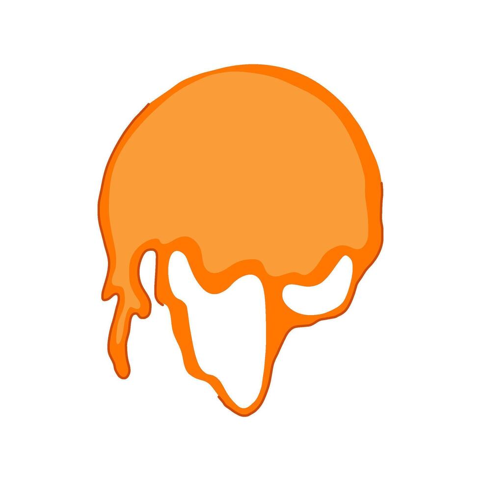 liquid melted circle cartoon illustration vector