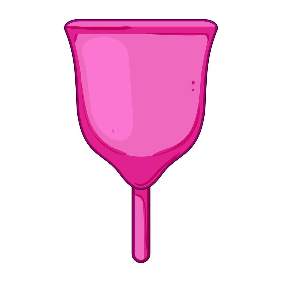 period menstrual cup cartoon illustration vector