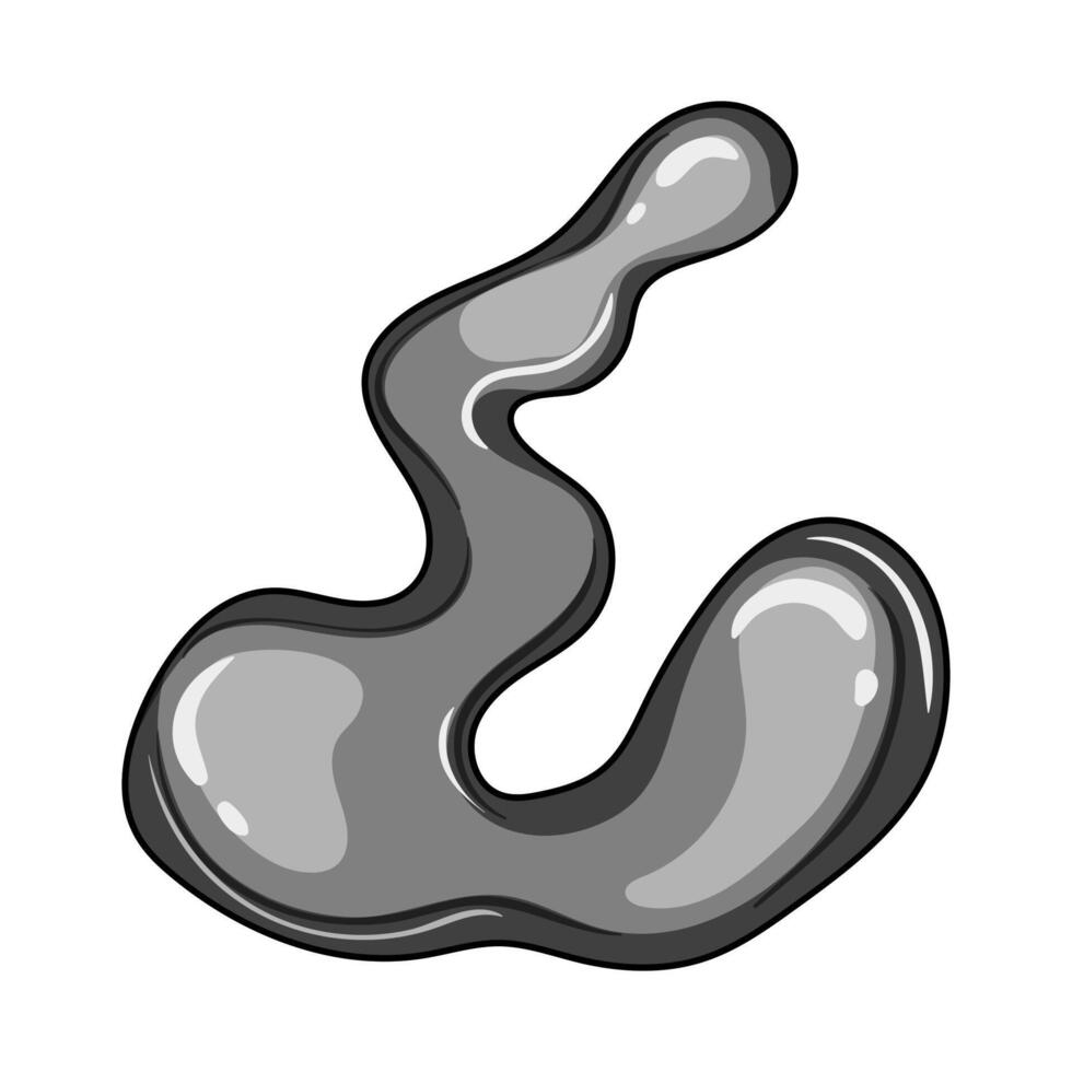 gallium metal liquid shapes cartoon illustration vector