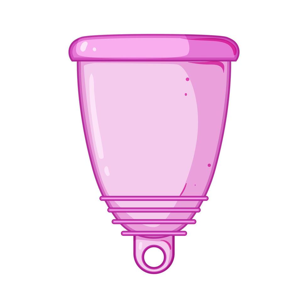 cleaning menstrual cup cartoon illustration vector