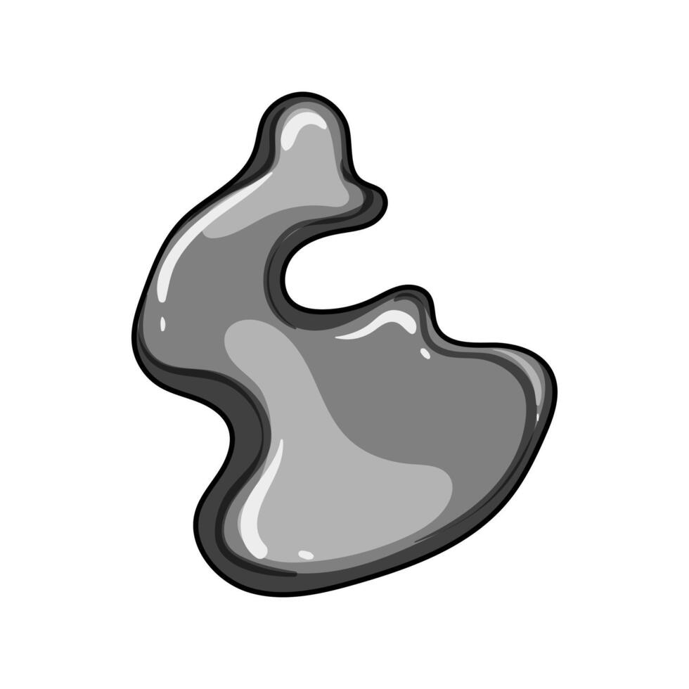 flow metal liquid shapes cartoon illustration vector