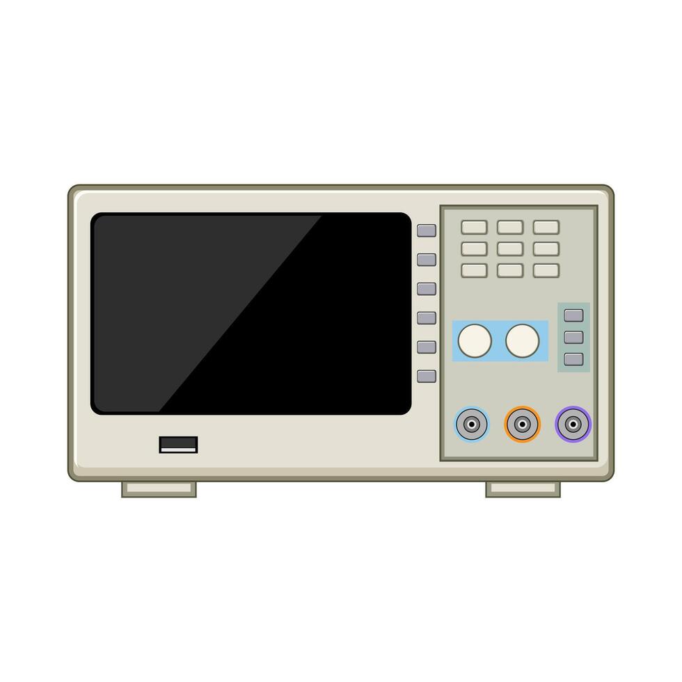 measurement oscillograph cartoon illustration vector