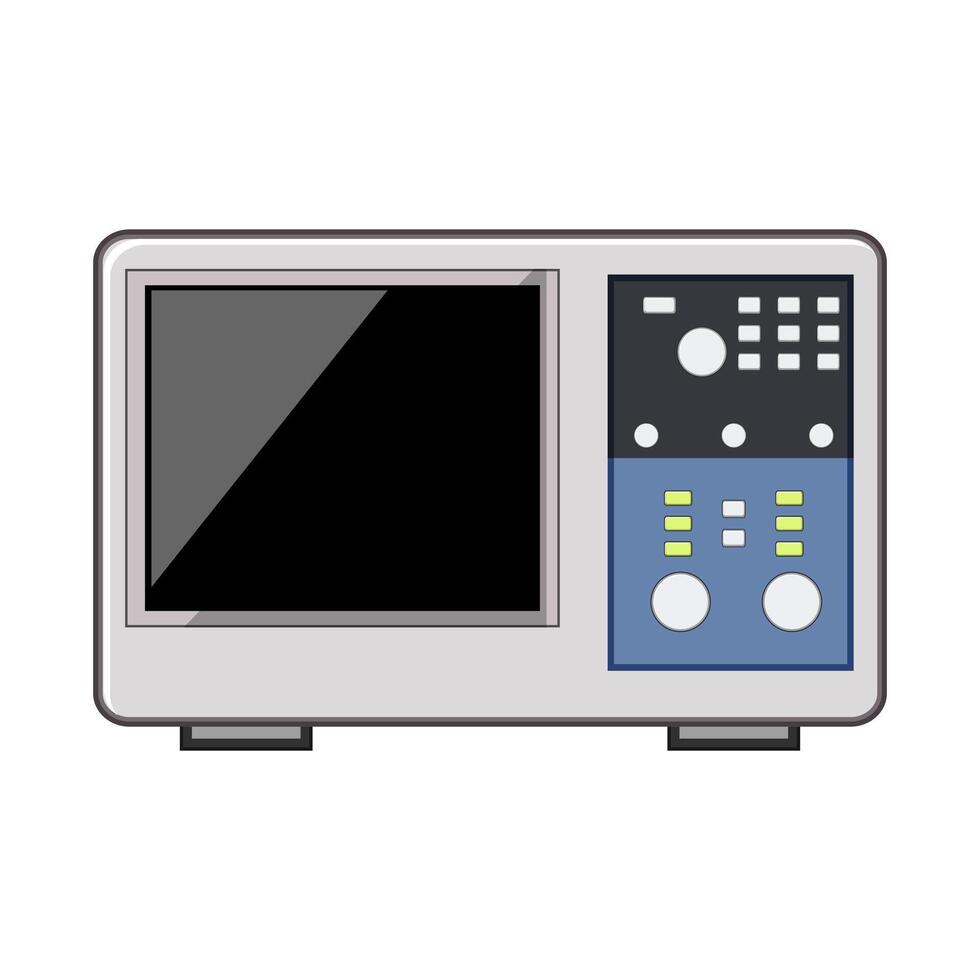 signal oscillograph cartoon illustration vector