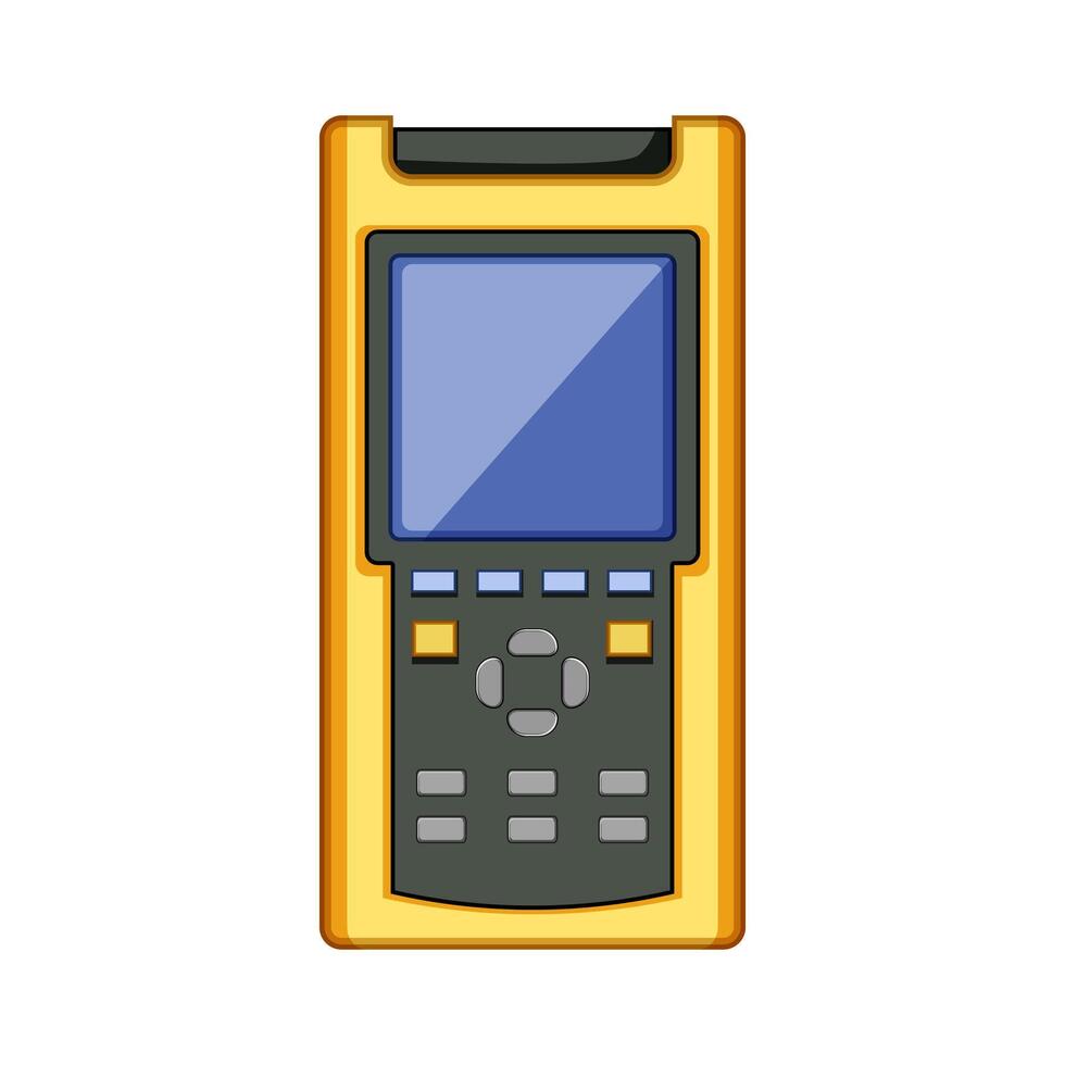 electronics oscillograph cartoon illustration vector