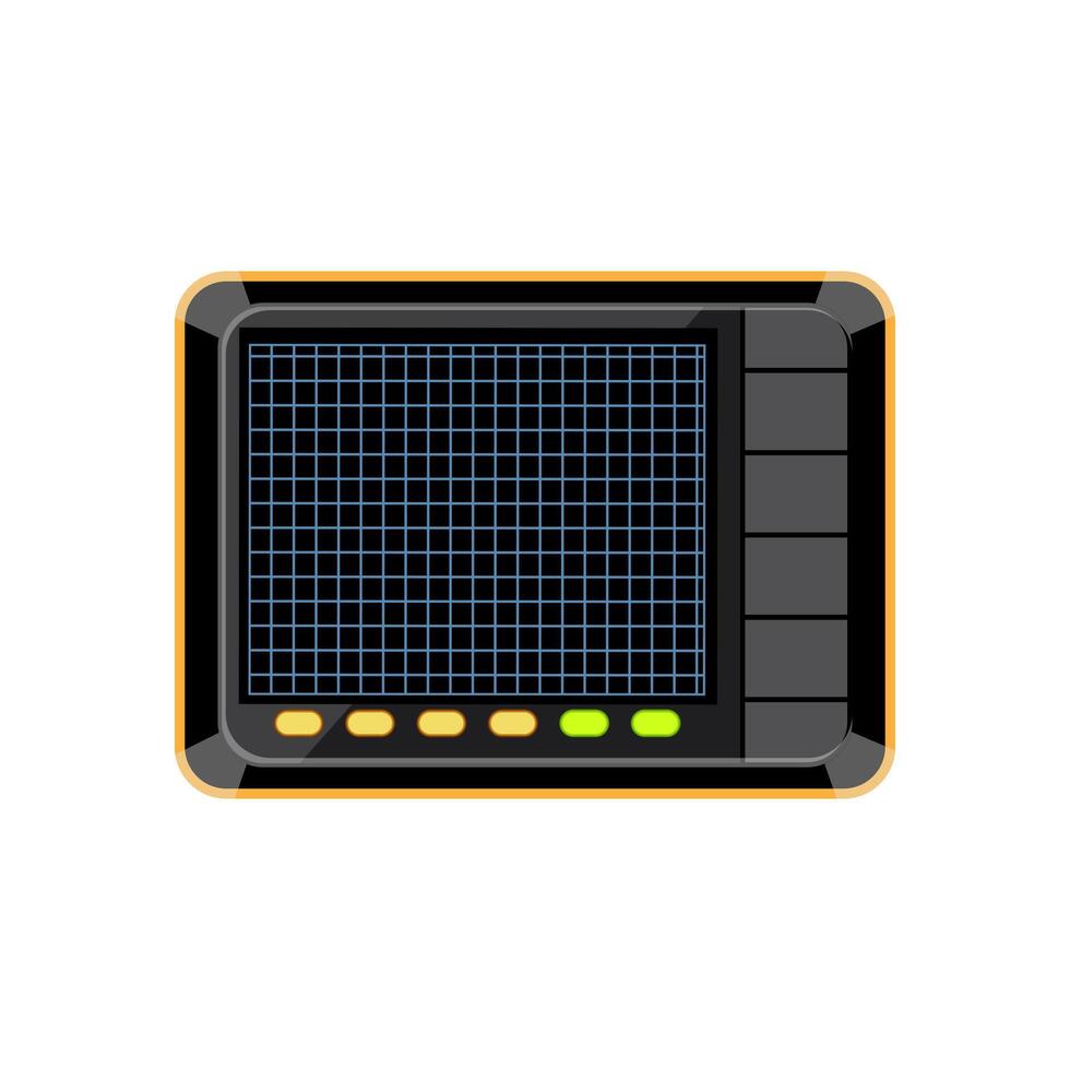 probe oscillograph cartoon illustration vector