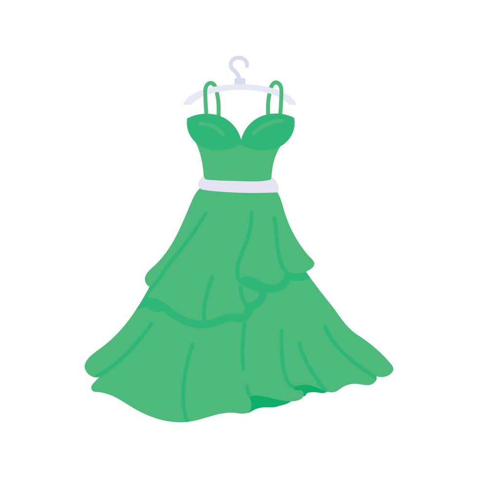 Get this creative icon of party dress, ready to use vector