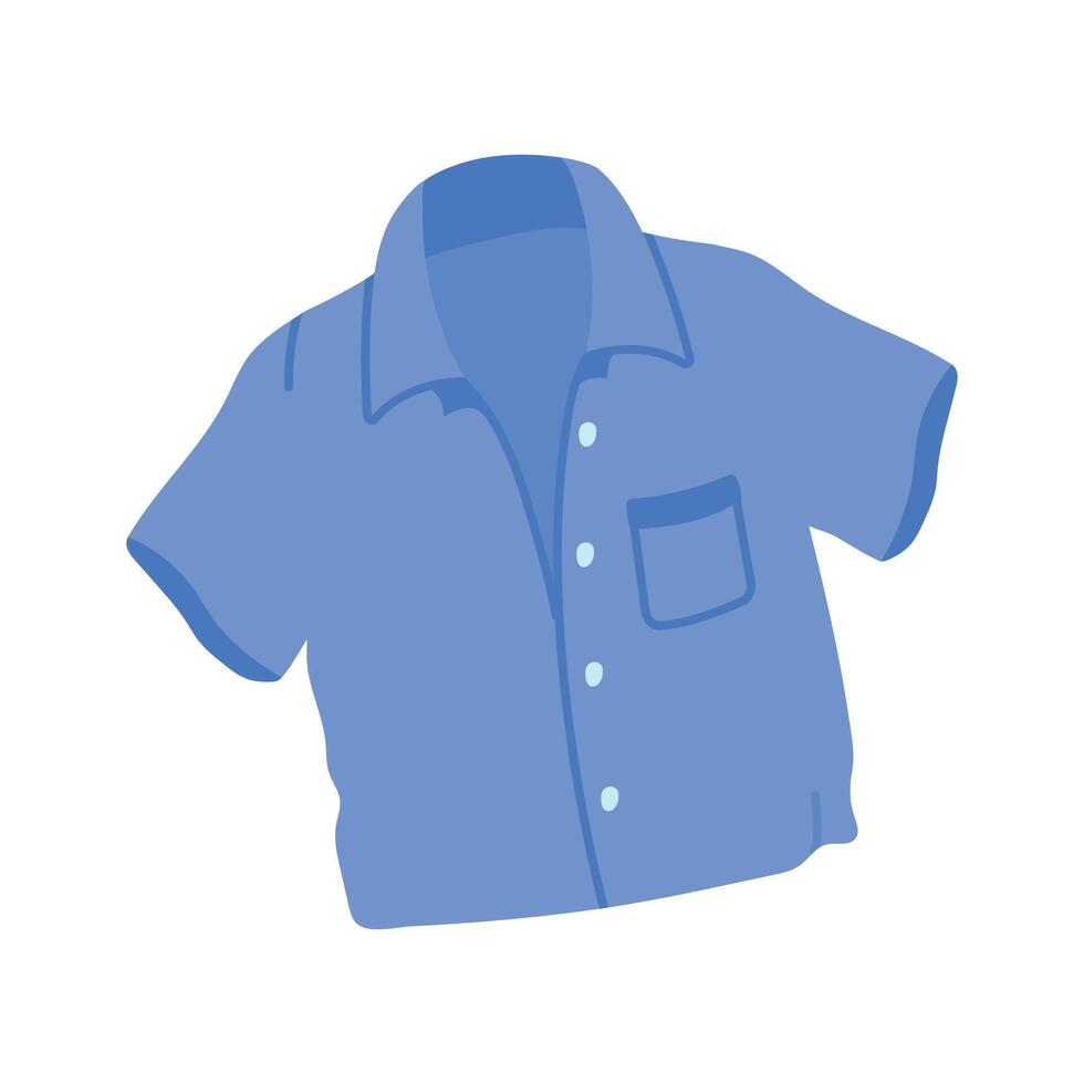 Classic short sleeve shirt in modern design style vector
