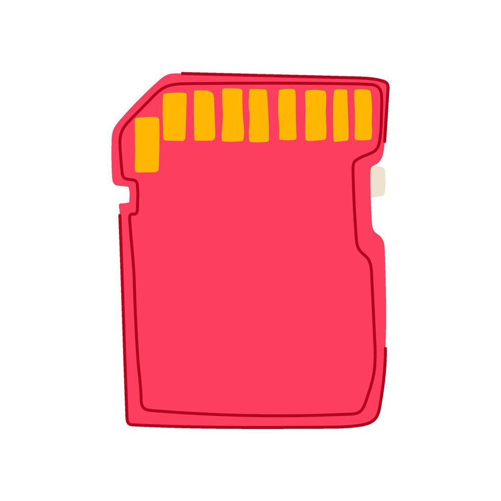 format sd card cartoon illustration vector