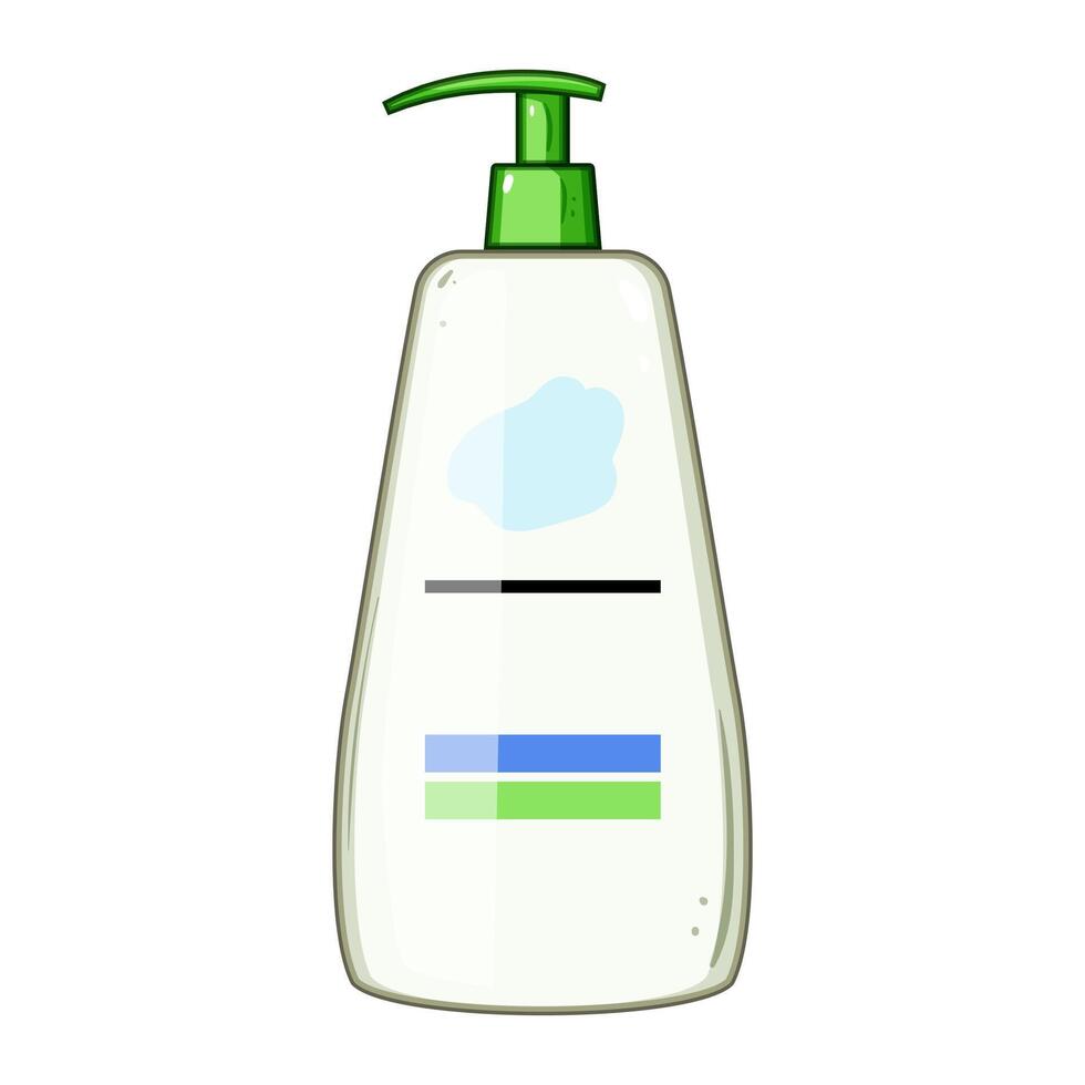 natural shampoo baby cartoon illustration vector