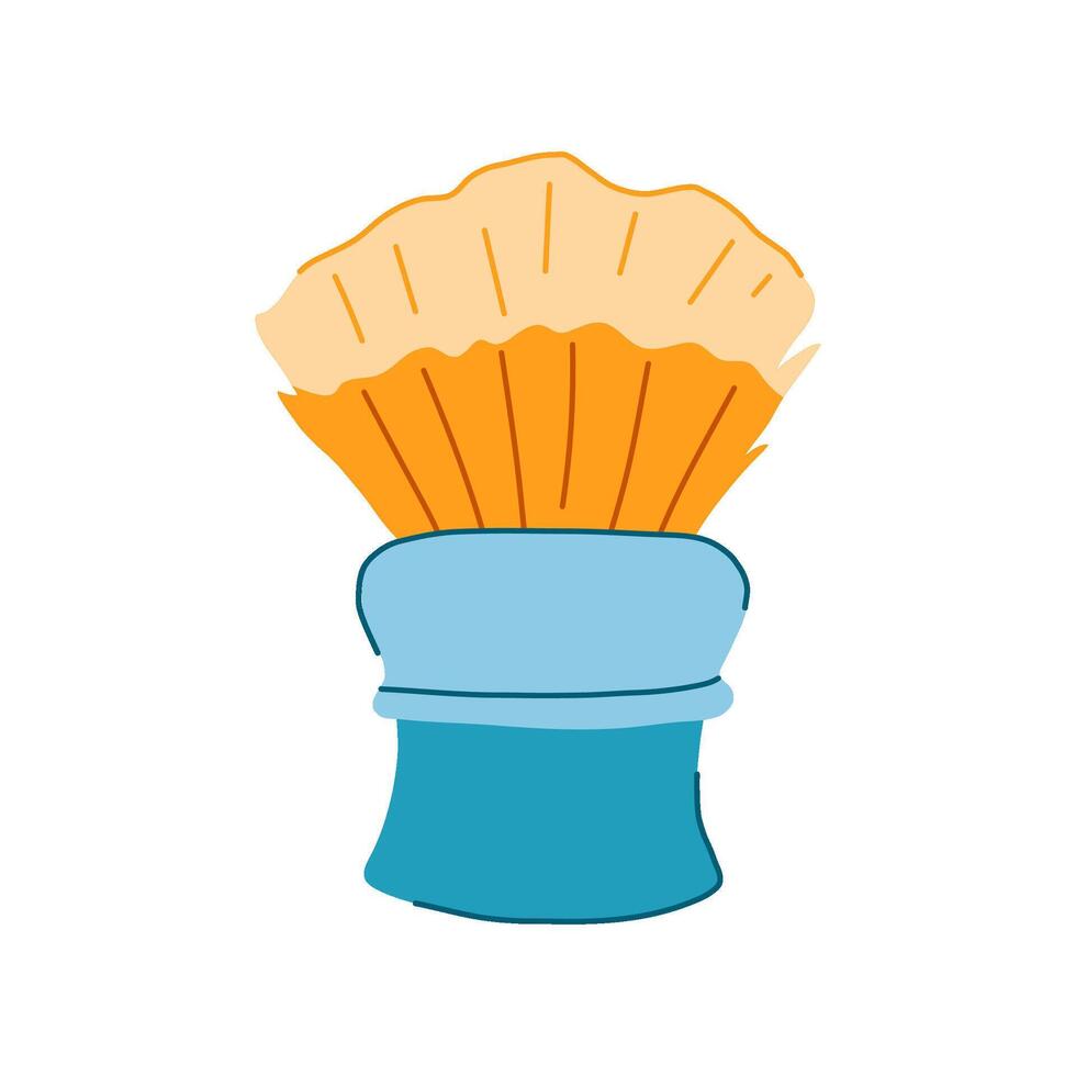 grooming shaving brush cartoon illustration vector