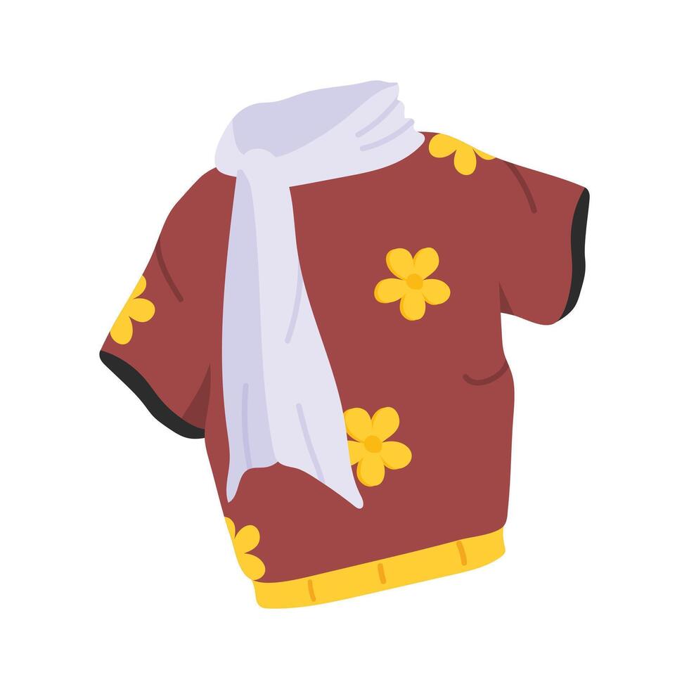 Creatively designed hawaiian shirt in modern style vector