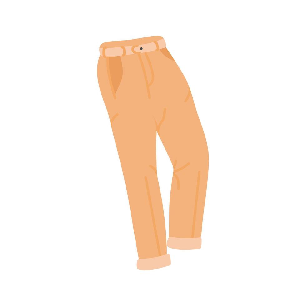 Classic of beige pants, perfect for formal or casual wear vector