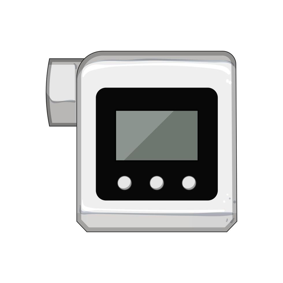 respiratory spirometer cartoon illustration vector