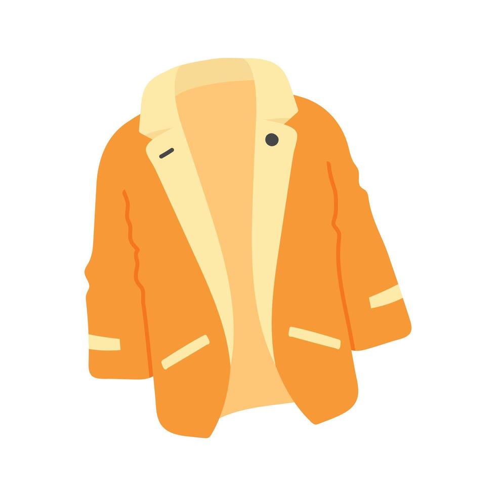 Stylish shearling coat with warm accents for winter vector