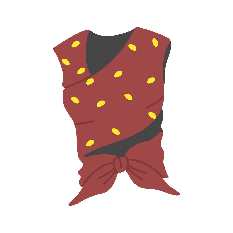 Sleeveless maroon vest design, customizable icon vector