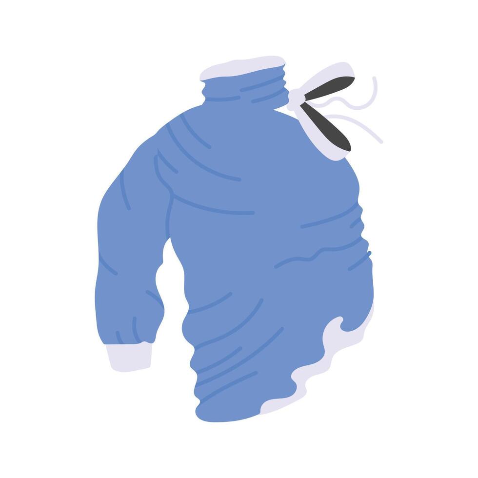 High neck top with a ribbon tie on the side vector