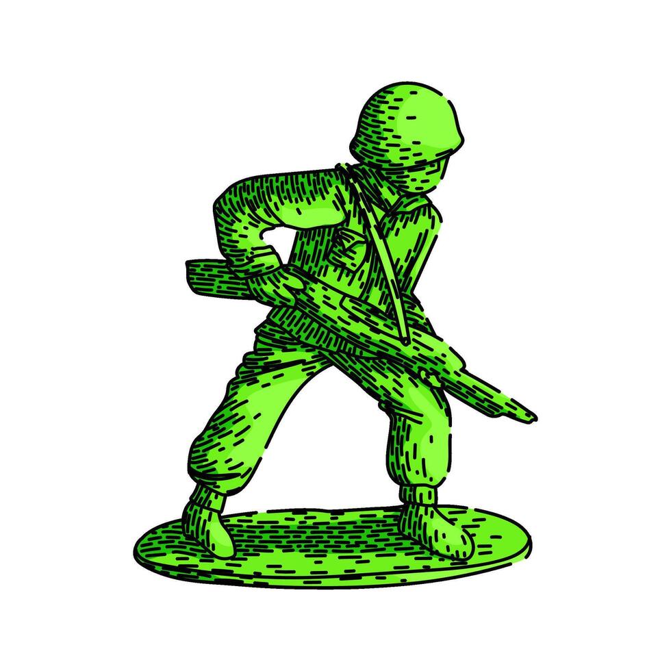 collectible toy soldier sketch hand drawn vector