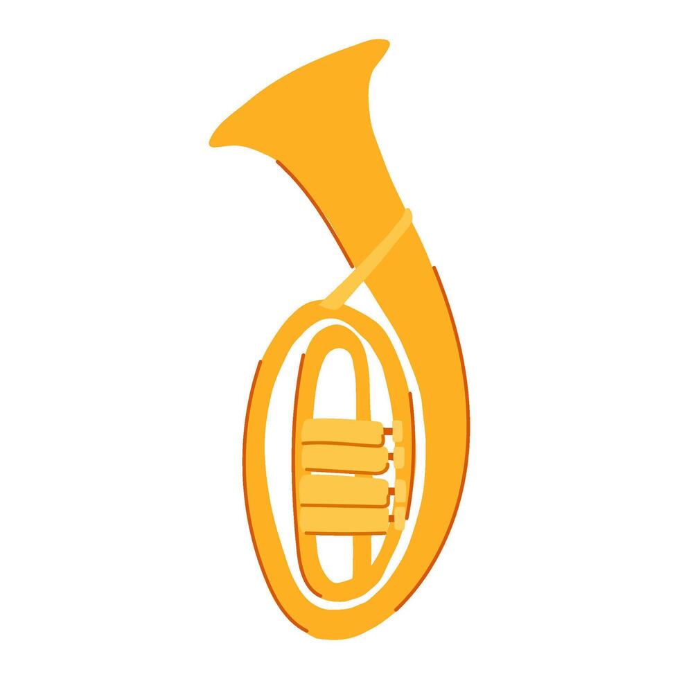 deep tuba cartoon illustration vector