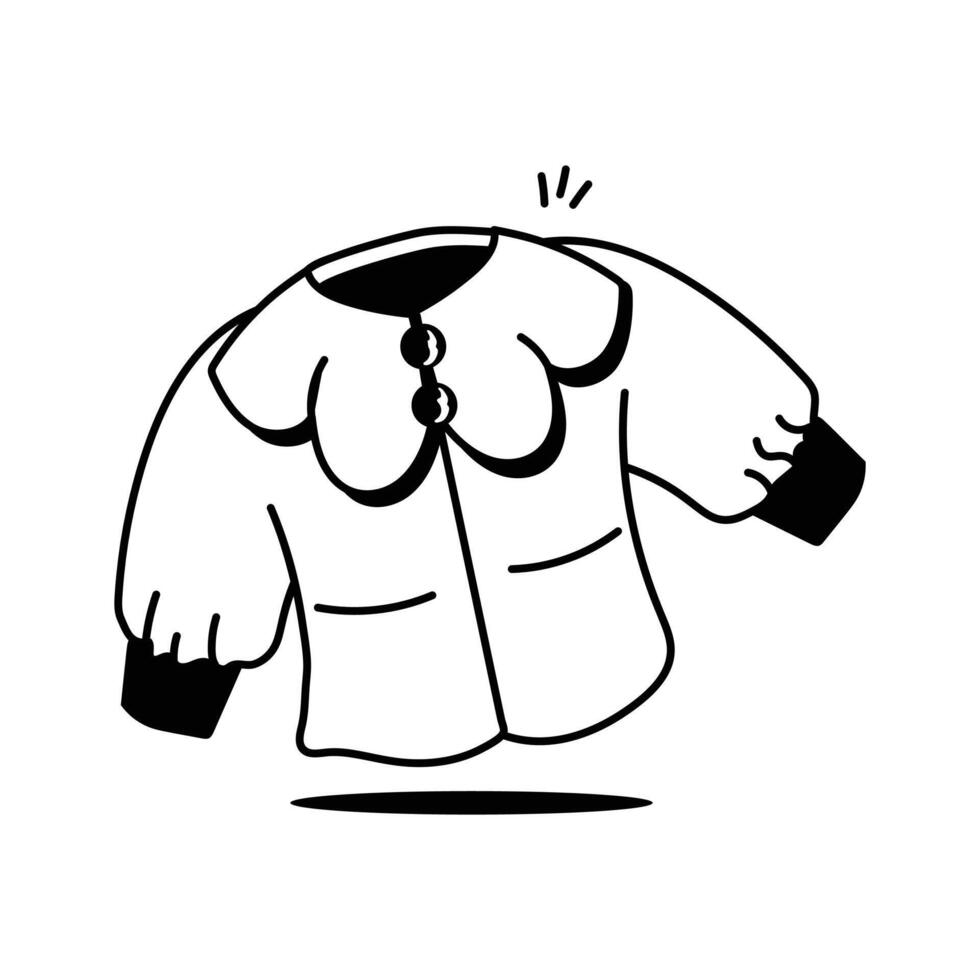 Womens sweater, unique icon of blouse vector