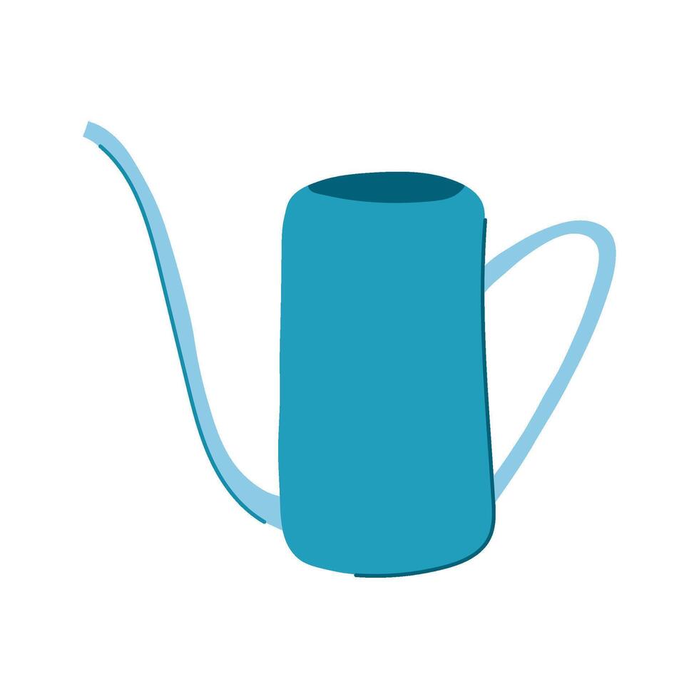 rust watering can metal cartoon illustration vector