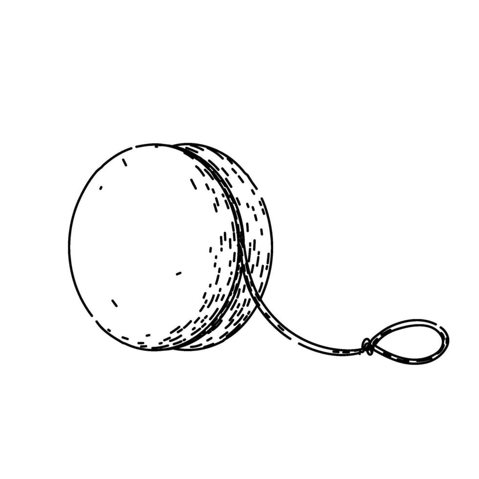 spin yo yo sketch hand drawn vector