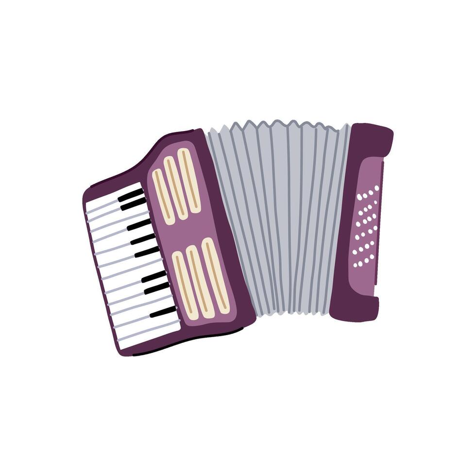 squeezebox accordion cartoon illustration vector
