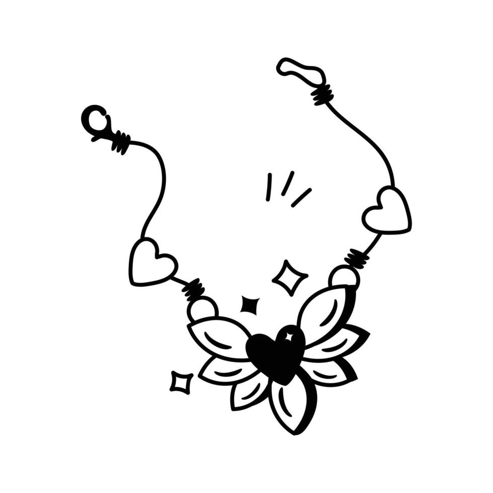 Get this creative icon of necklace in modern style vector