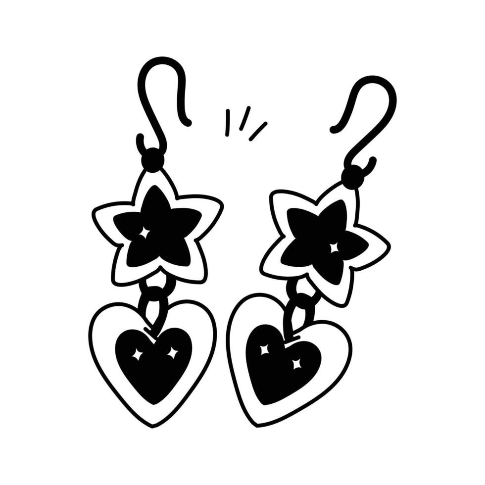 Perfectly designed earrings in modern style vector