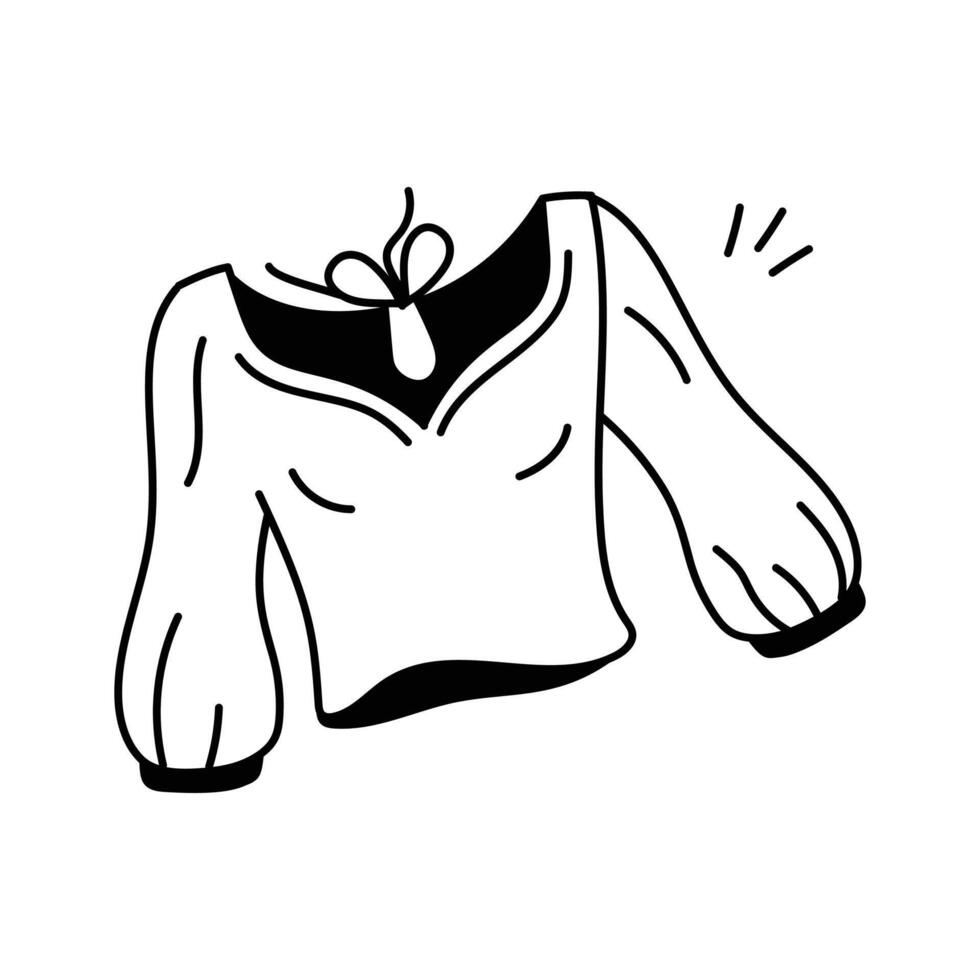 Get this amazing icon of puff sleeve top, ready to use icon vector