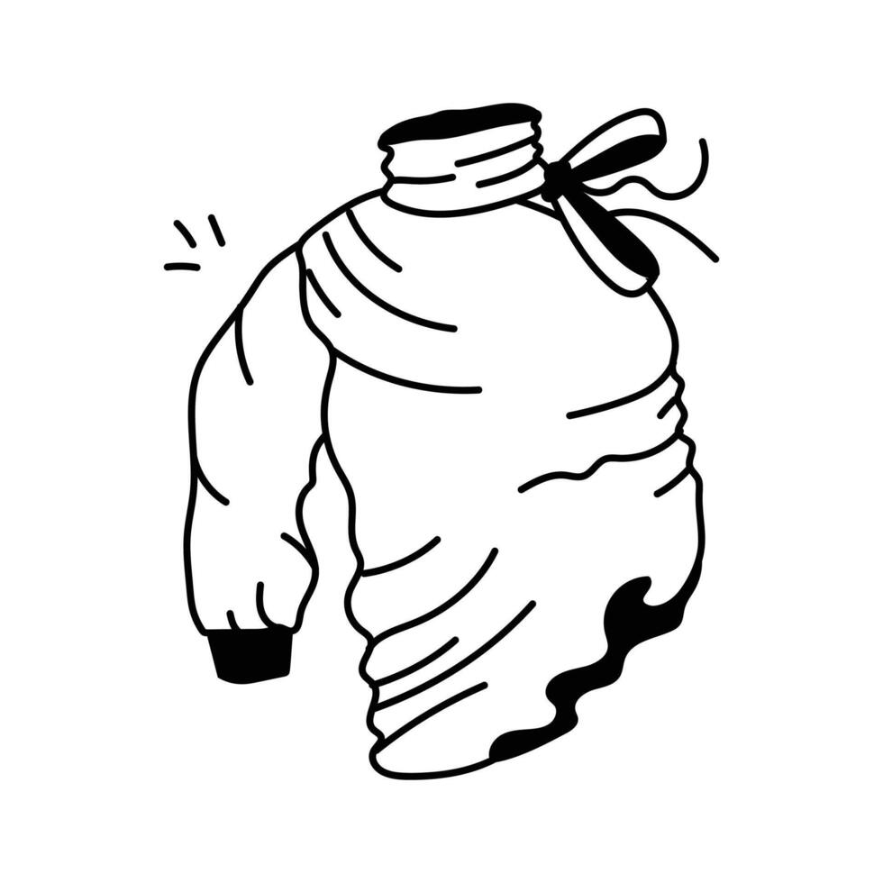 High neck top with a ribbon tie on the side vector