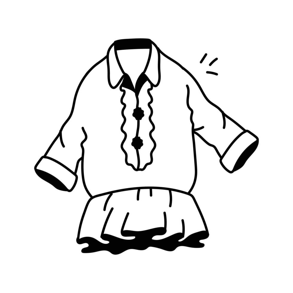 Unique icon of pleated top in modern style, ready to use vector