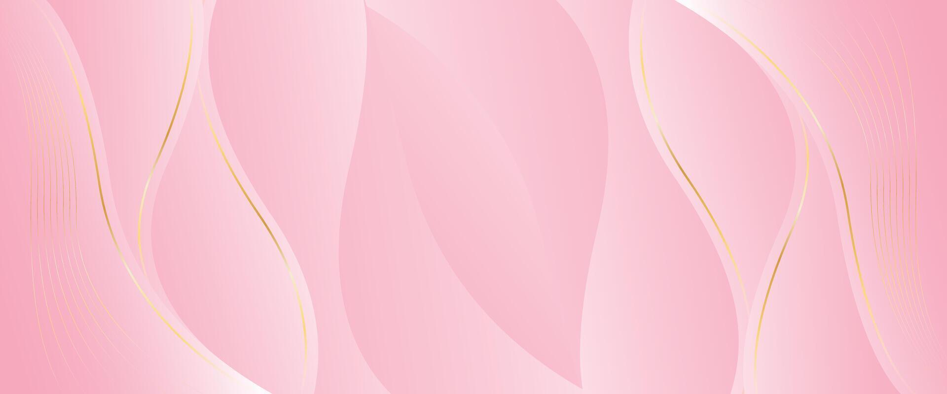 Abstract Contemporary pink luxury wave banner background vector