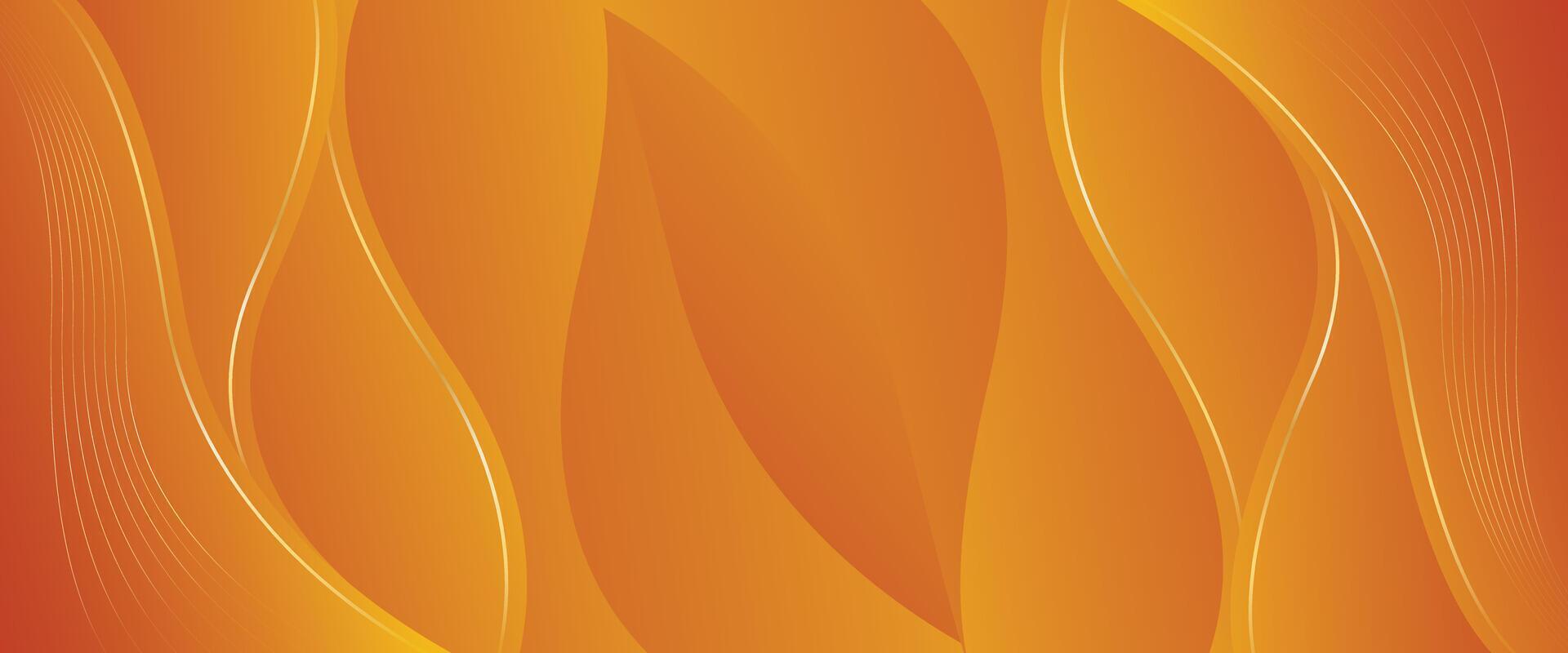 Abstract Contemporary orange luxury wave banner background vector